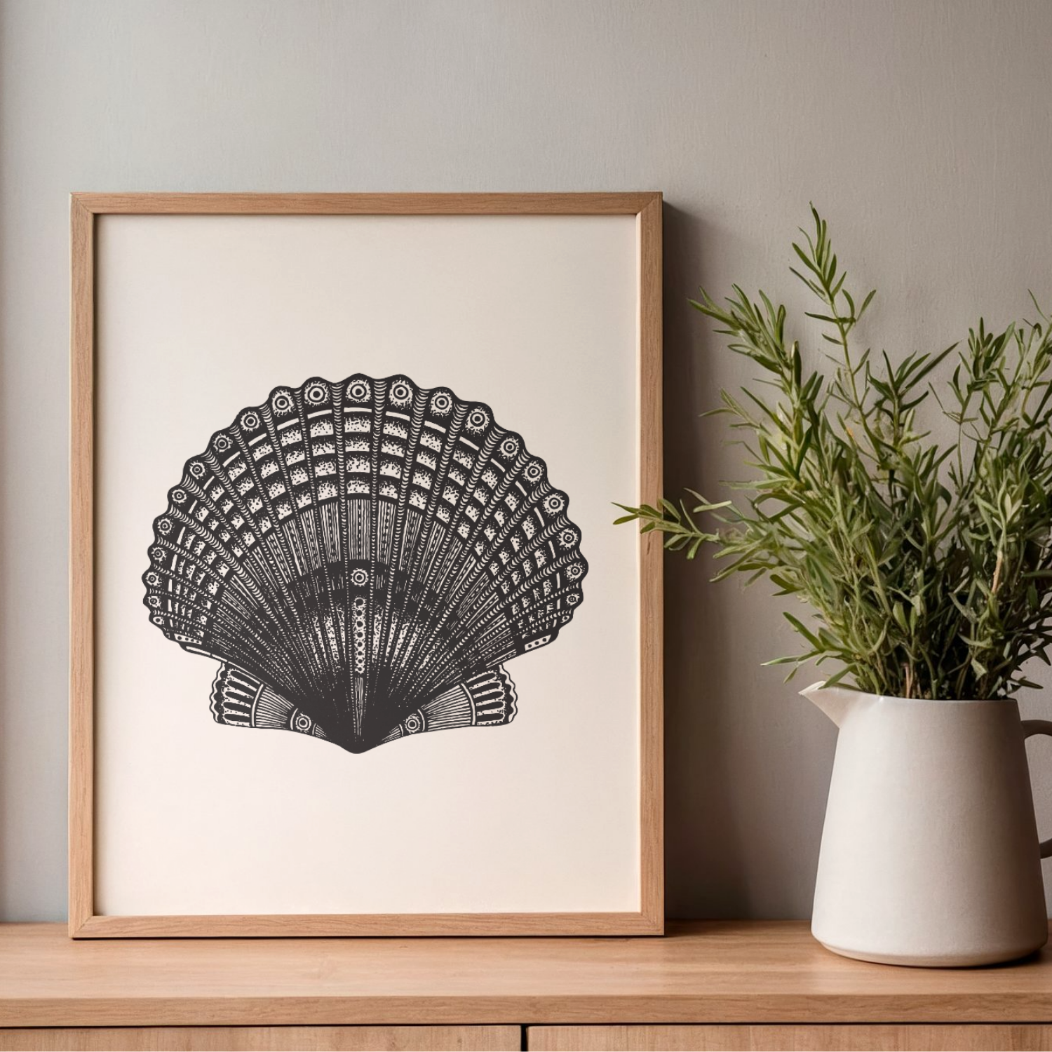 Scallop Shell Print